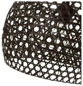 Lampada da soffitto in bambù nero con paralume in bambù ø 35 cm - Casa Selección