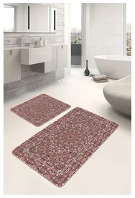 Set di tappetini per il bagno marroni in velluto 2 pz 60x100 cm – Mila Home