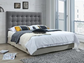 Testata capitonné 160 cm in Tessuto Grigio - FRANCESCO
