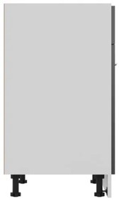 Armadio con Cassetto Grigio Lucido 60x46x81,5 cm in Truciolato
