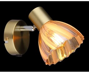 Globo 54315M-1 - Faretto da parete ZACHERY 1xE14/40W/230V oro