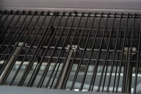 Barbecue a gas in acciaio inox con pietra lavica 3 fuochi e piastra in ghisa Ke Grill