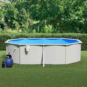 Piscina Con Pompa Filtro A Sabbia 490x360x120 Cm /