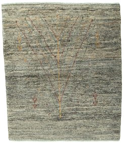 Gabbeh Tappeto 140x120 Nero (Iran) Annodato A Mano