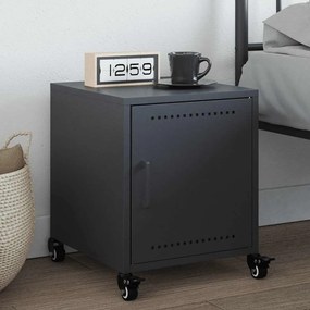 Comodino Antracite 36x39x43,5 Cm İn Acciaio /
