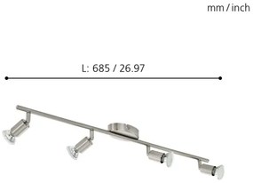 Eglo 92598 - Luce Spot a LED BUZZ 4xGU10-LED/2,8W/230V
