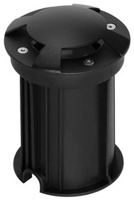 Faretto Carrabile 4 Direzioni GU10 IP67 - NERO con doppio pressacavo