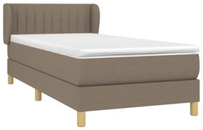 Giroletto a molle con materasso tortora 100x200 cm in tessuto
