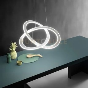 Yara s/p lampadario a sospensione led 3000k 1900lm 40w d.57cm dimme...