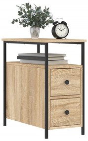 Comodini 2 pz rovere sonoma 30x60x60 cm in legno multistrato
