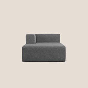 Nettuno modulo chaise longue in morbido tessuto bouclè T07 antracite