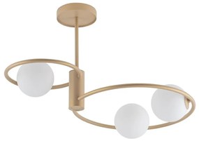 Lampadario a sospensione con supporto rigido AQUA 3xG9/12W/230V oro