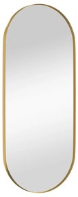 Specchio da Parete Dorato 30x70 cm Ovale