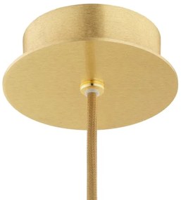 Argon 8447 - Lampadario a sospensione con filo ALMIROS 1xE27/15W/230V diametro 25 cm alabastro oro