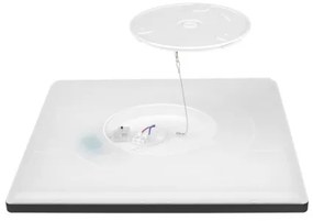 Lampada LED bagno NIVERA LED/24W/230V IP54 30x30 cm nera con sensore + DO