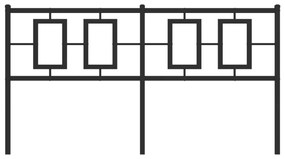 Testiera in metallo nero 150 cm