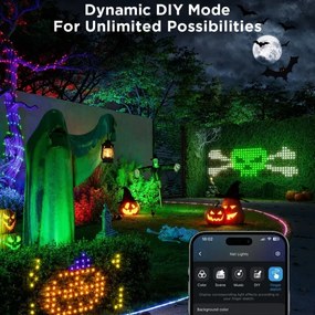 Govee - LED RGBIC Rete per illuminazione esterna 143x85cm Wi-Fi Matter IP65