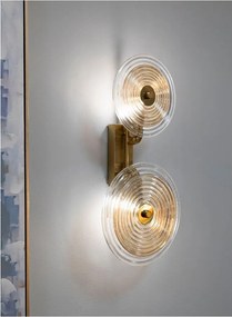 Lampada da parete dorata in vetro Venice – Mauro Ferretti