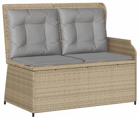 Set divani da giardino 6 pz con cuscini in polyrattan beige