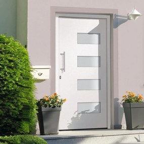 Porta Dıngresso İn Alluminio E Pvc Bianco 100x210 Cm /