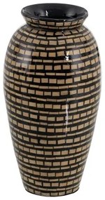 Vaso Nero Beige Bambù 21 x 21 x 40 cm