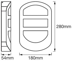 Ledvance - Applique LED da esterno PLATE LED/12W/230V IP44