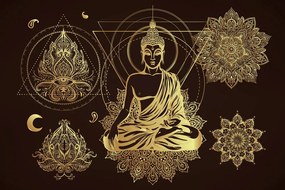 Quadro su tela – Buddha dorato