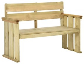 Panca da Giardino 121 cm in Legno di Pino Impregnato