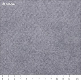 Letto matrimoniale imbottito grigio chiaro con griglia 180x200 cm Tulsa - Ropez