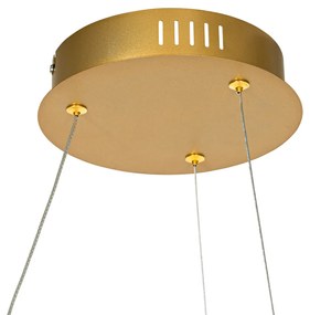Lampada a sospensione di design oro 72 cm con LED dimmerabile a 3 livelli - Rowan