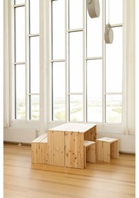 Sgabello di colore naturale in pino massiccio Join-In – Karup Design