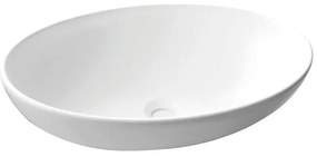 Lavabo da appoggio Eklettica ovale in ceramica bianco