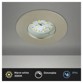 Briloner 8316-012 - Lampada da incasso per bagno dimmerabile a LED LED/5,5W/230V IP44 cromo opaco