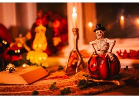 Retlux - LED Decorazione HALLOWEEN LED/2xLR44/bianco caldo scheletro in una zucca resina