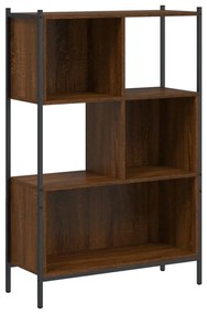 Libreria rovere marrone 72x28x109 cm in legno multistrato