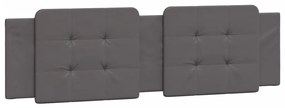 Letto con materasso grigio 180x200 cm in similpelle