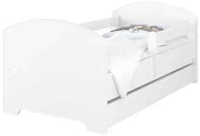 Lettino per bambini Ourbaby con barriera - bianco - letto senza spazio di archiviazione 140x70 cm