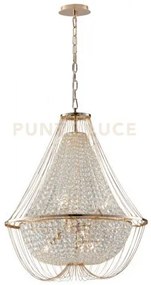 Lampadario a sospensione vienna oro 6 luci attacco e14 60x120cm in ...