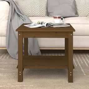 Tavolino da salotto miele 50x50x45 cm in legno massello di pino