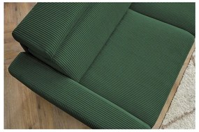 Divano angolare in verde scuro allungabile (con composizione variabile) con rivestimento in velluto a coste Monaco – Bobochic Paris