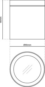 Applique da soffitto IP54 GU10 in Alluminio e Vetro - Bianca
