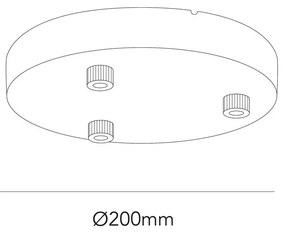 Light Point - Ceiling Base Ø200/3 Lampade a Sospensione White LIGHT-POINT