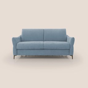 Dalia divano letto con materasso H18 cm e piedi alti in raffinato tessuto smacchiabile T17