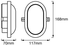 Osram - Lampada da parete per esterni BULKHEAD LED/6W/230V IP54, bianca