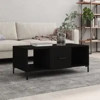 Tavolino da Salotto Nero 102x50x40 cm in Legno Multistrato 829301