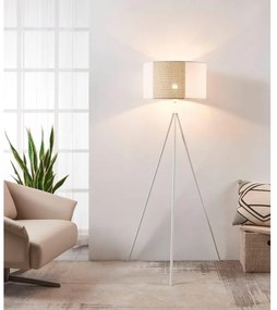 Lampada da terra Arnhem bianco, con paralume in tessuto, H 151 cm, E27 EGLO