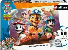 Puzzle Nathan Paw Patrol to the rescue of the dinosaurs 60 Pezzi