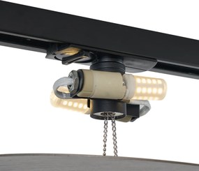 Lampada da soffitto moderna color canna di fucile per sistema di illuminazione a binario monofase a 2 luci - Iconic Pulley