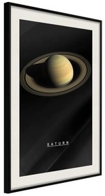 Poster  The Solar System: Saturn  Cornice Quadri Cornice nera con pass-partout, Larghezza x Altezza Home decor 20x30