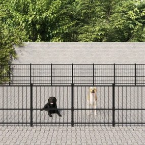Gabbia per Cani da Esterno in Acciaio 94,09 m²